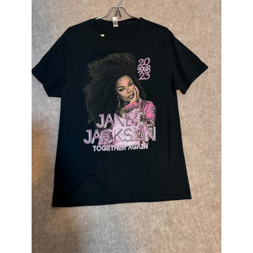 Janet Jackson‎ Together Again 2023 Tour Black T-shirt Med - Pinhole on back
